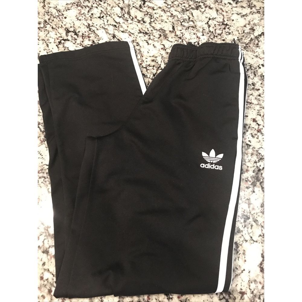 Adidas Men 3 Stripes  Track Pants Size Youth 15/16‎ Adjustable Waist Drawstring
